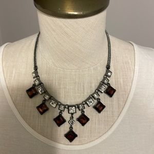 WHBM burgundy, black with white stones